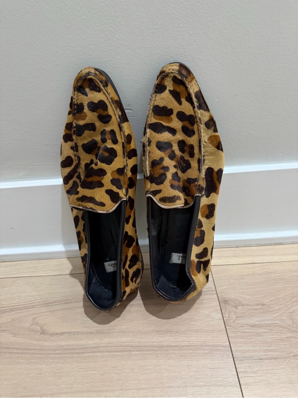 Men's Paul Smith Leopard Print Slip-On Loafers - Tan & Black